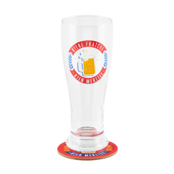 Verre à bière + dessous de verre (+ boîte) Bière fraîche MODÈLE BOCK